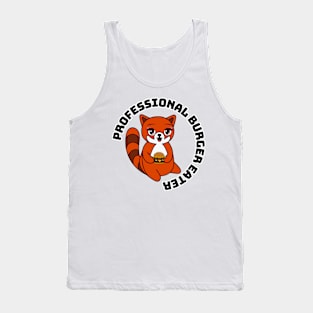 Red Panda Burger Eater Tank Top